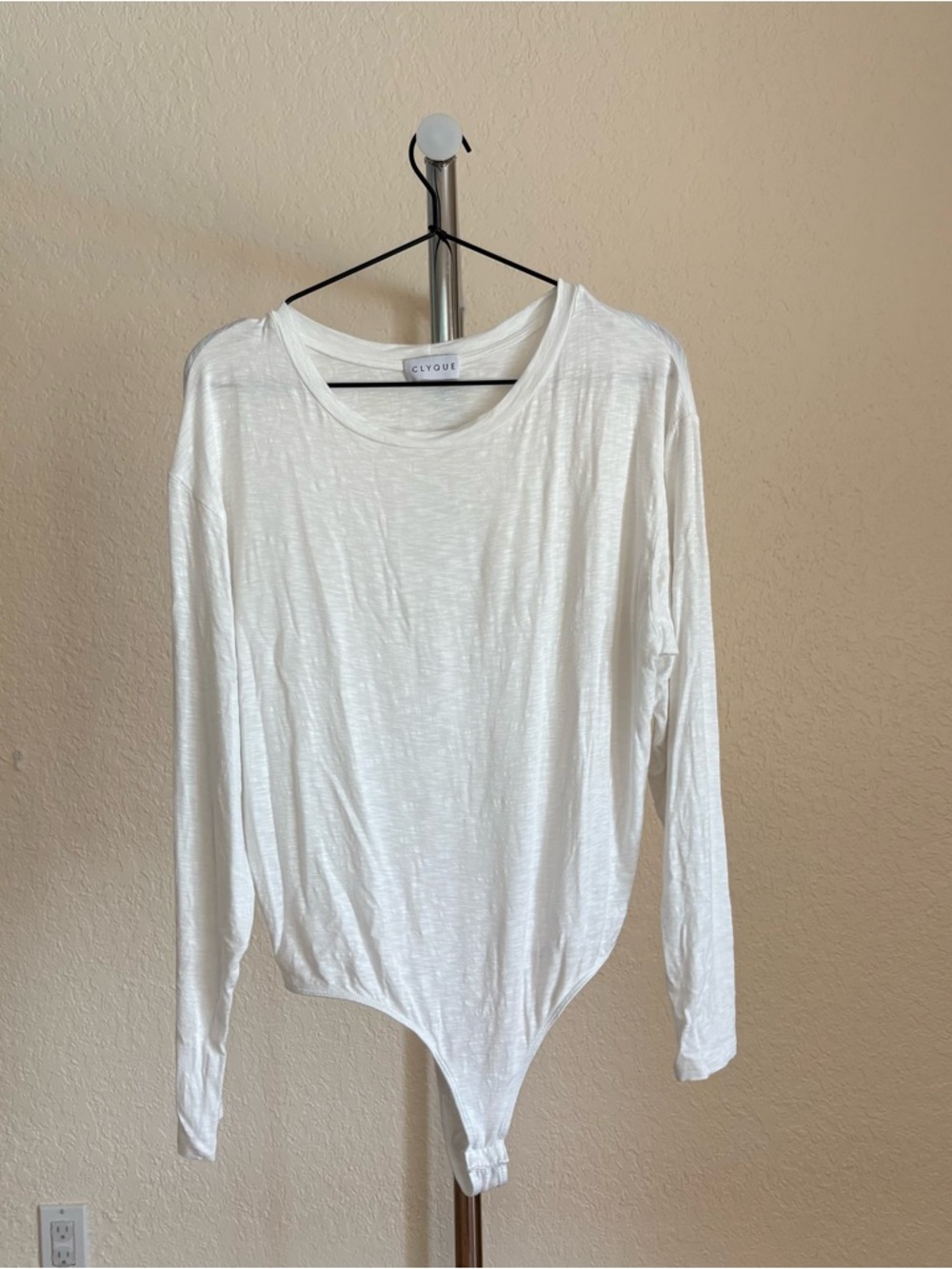 White Long-Sleeve Bodysuit